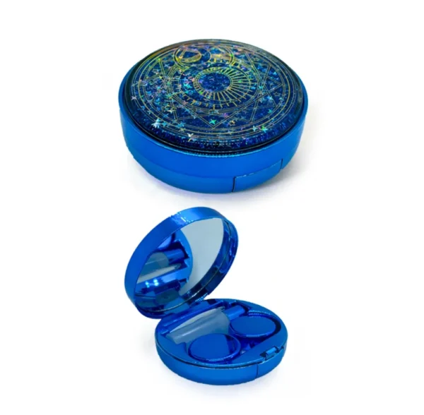 Navy Blue Color Compass Lens Case