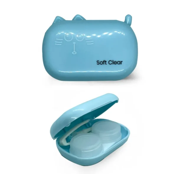 Soft Clear Blue Color Lens Case