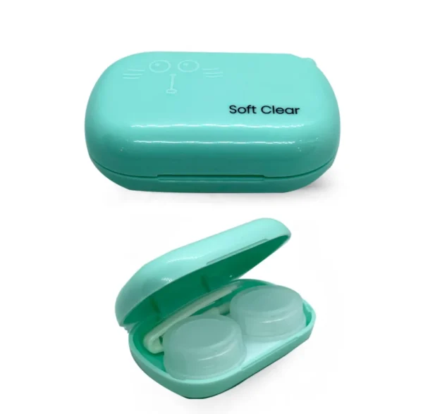 Soft Clear Green Color Lens Case