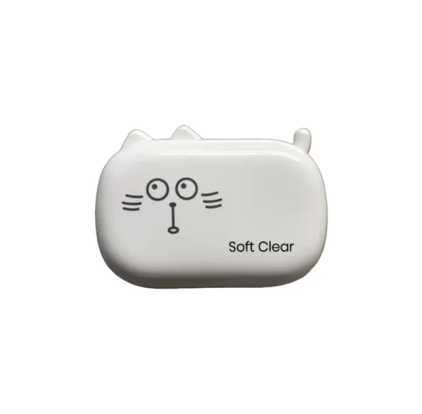 Soft Clear White Color Lens Case - Image 2