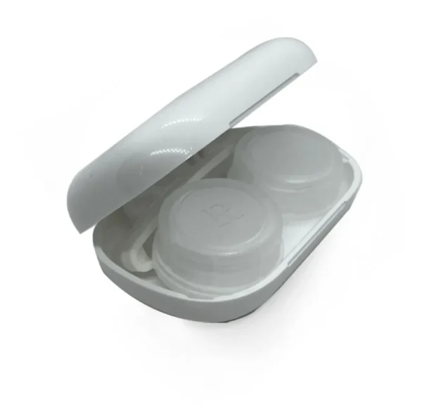 Soft Clear White Color Lens Case - Image 3