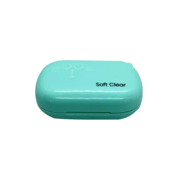 Soft Clear Green Color Lens Case - Image 2