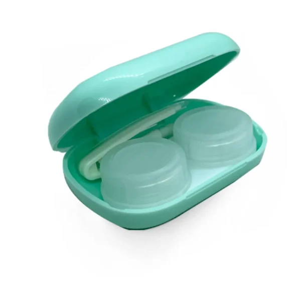 Soft Clear Green Color Lens Case - Image 3